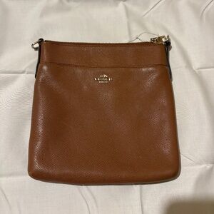 Authentic Coach Tan Leather Crossbody Bag - E1473-52348